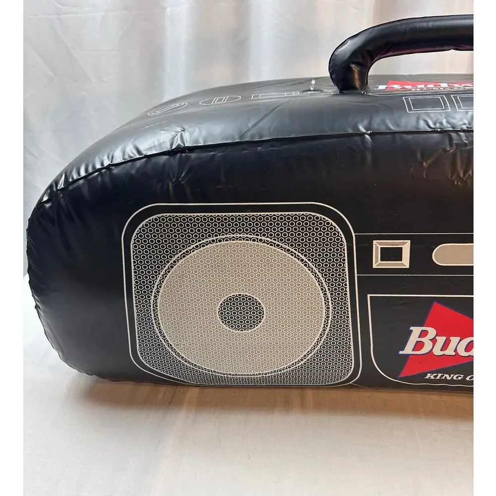 Budweiser King of Beers 35” Inflatable Boom Box, Pool Toy Man Cave Decor Vintage